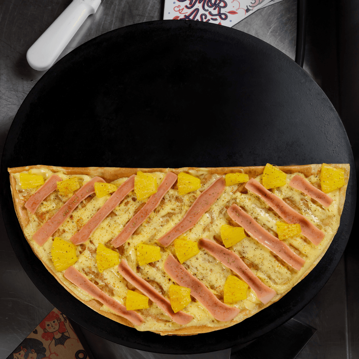 Crepé de Queso, Jamón y Piña