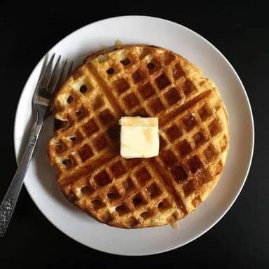 Waffle Platano-Fresa