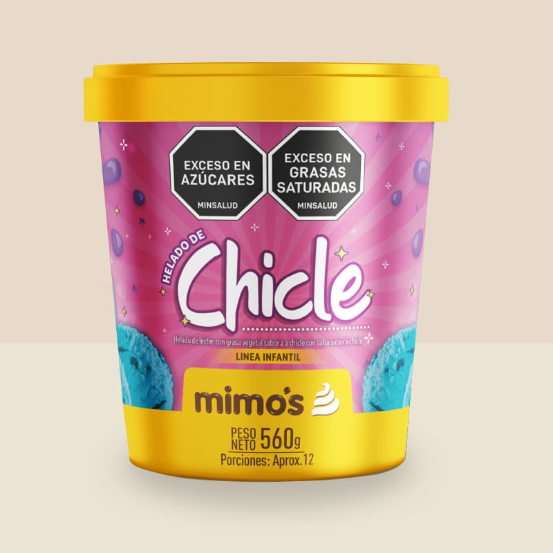 Litro de helado Clasico Chicle