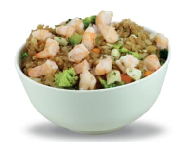 Arroz frito de Camarones