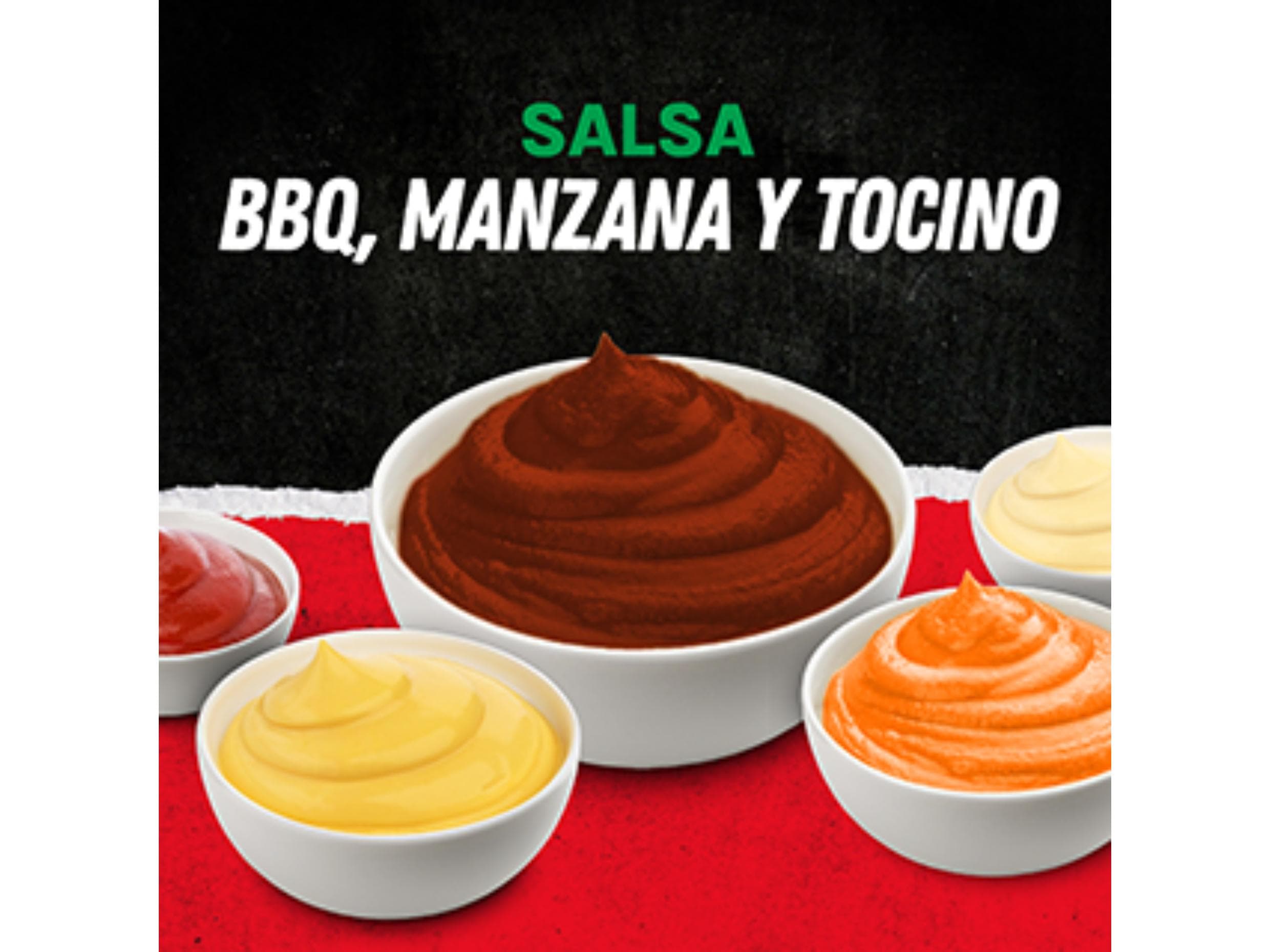 Salsa BBQ, Manzana y Tocino