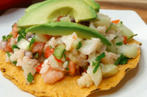 Tostada de Ceviche