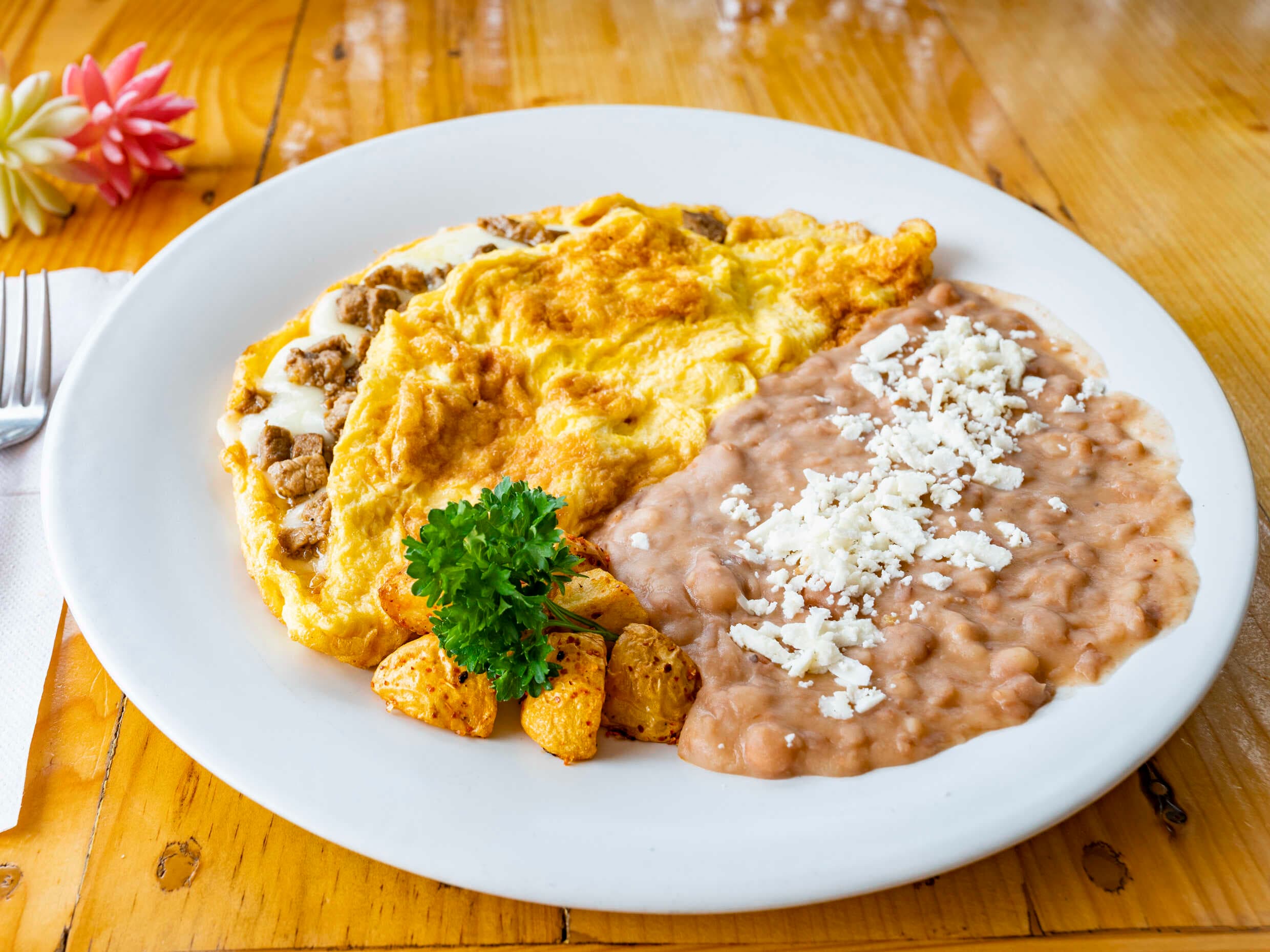Omelette de Carne Asada