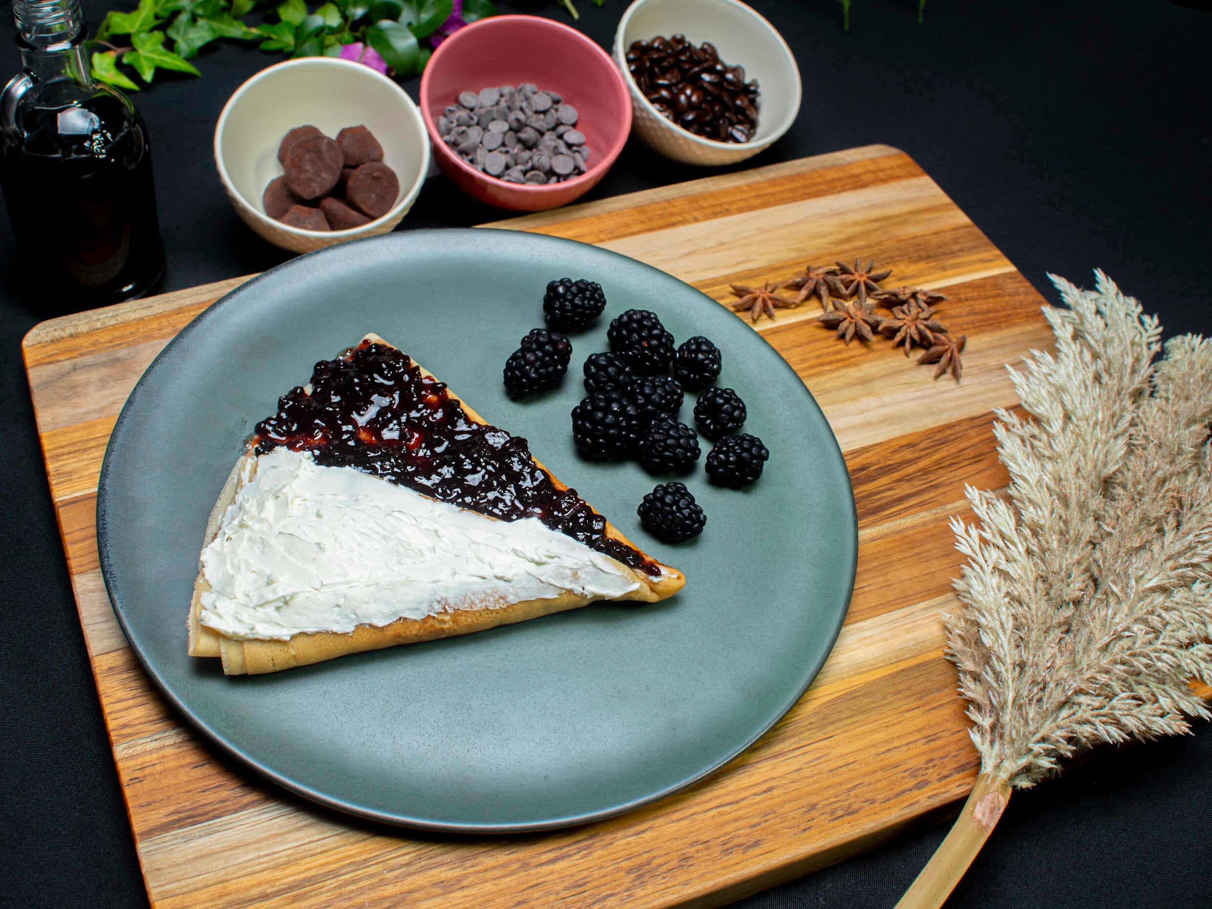 Crepa de Philadelphia con Mermelada de Zarza