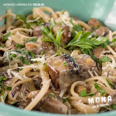 Linguini de Portobello y Champiñones