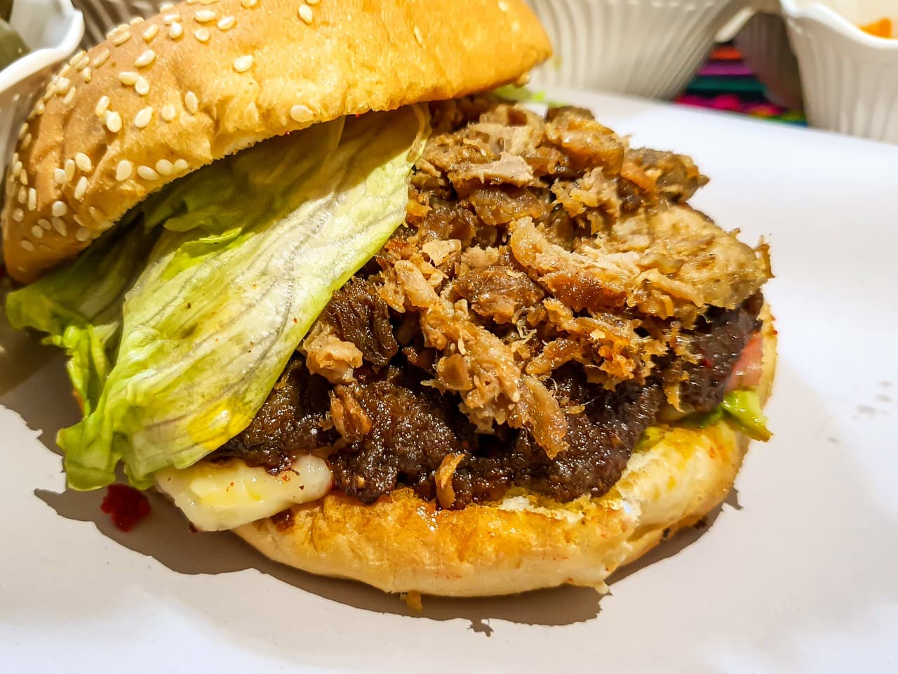 Hamburguesa con bisteck