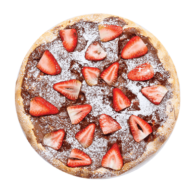 Pizza con Chocolates y Fresas