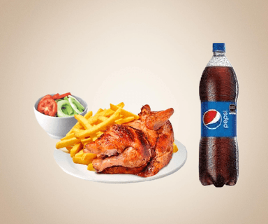 1/2 Pollo a la Brasa más Pepsi 1 L