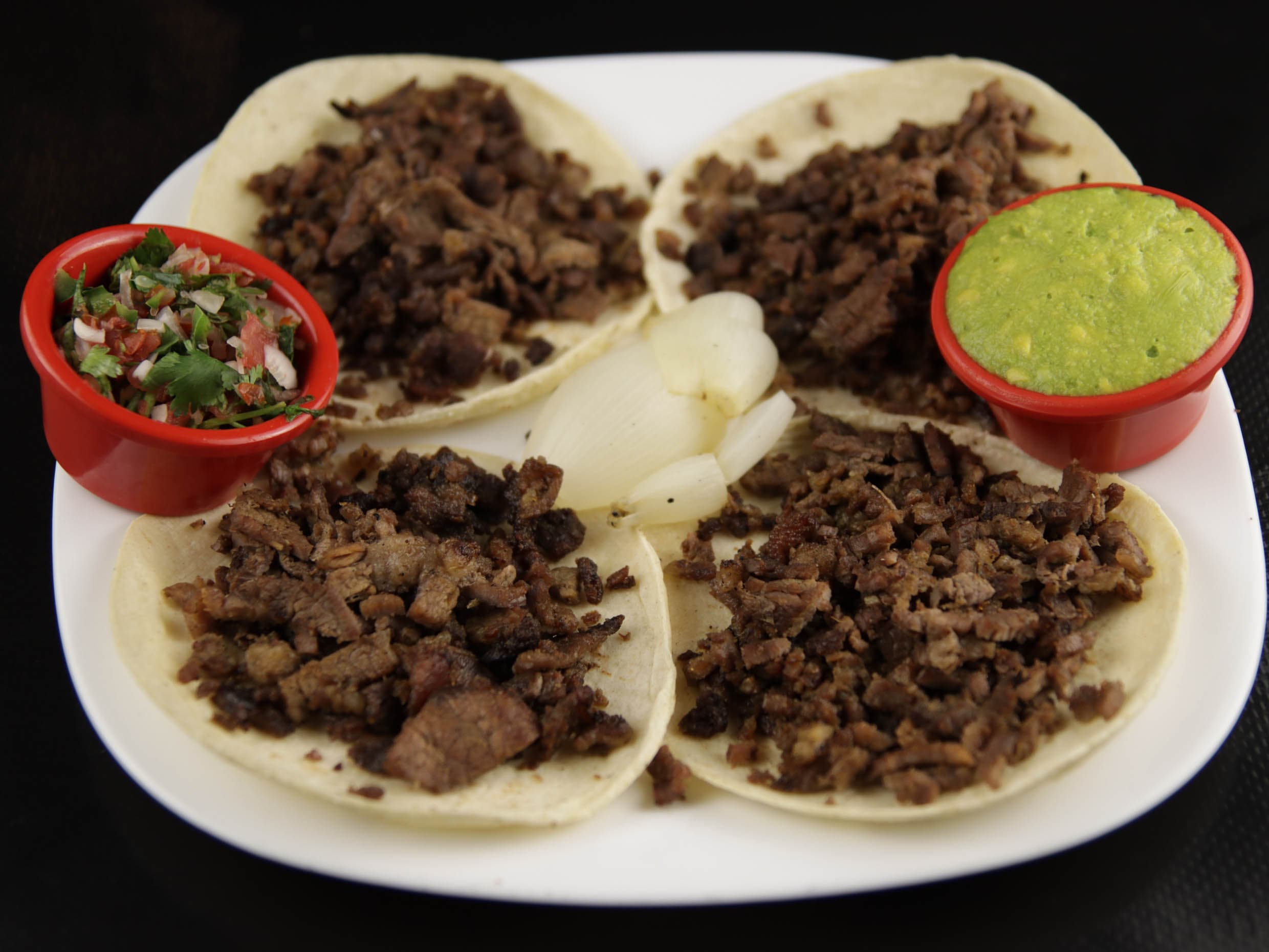 4 Tacos de Carne Asada.