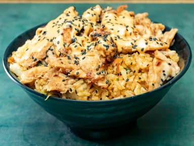 Yakimeshi pollo