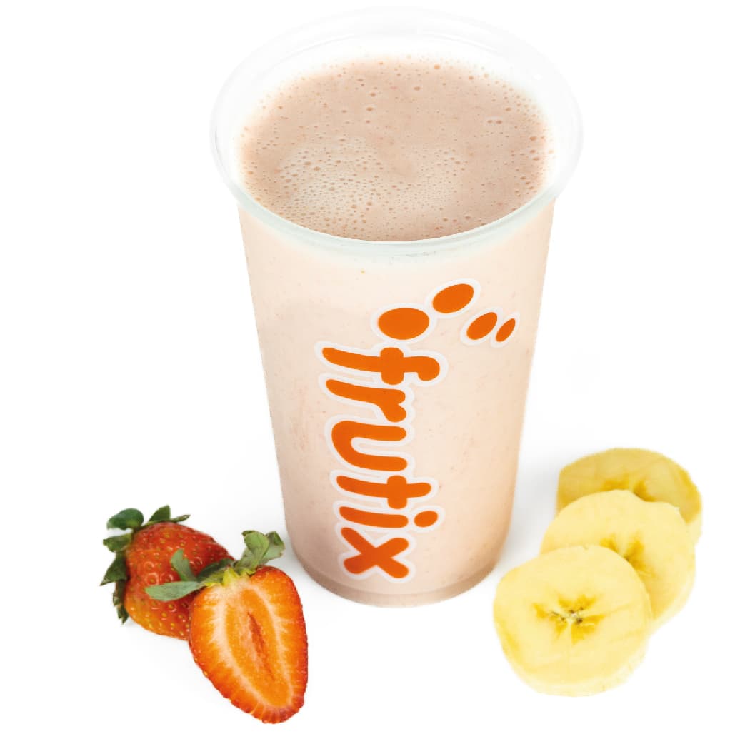 Batido de Fresa, Plátano y Leche Mediano 500 ml