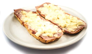 Baguettes-Pizza Jamón con piña