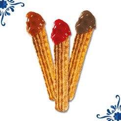 3 Churros Rellenos de Fresa