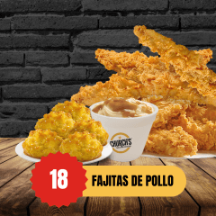 18 Fajitas de Pollo