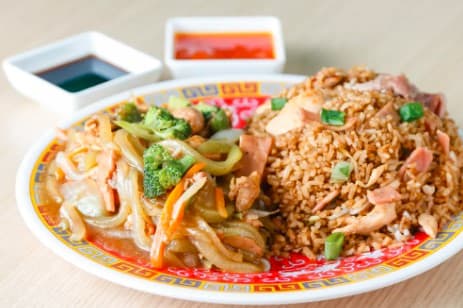 Arroz, Chop Suey y Agridulce Mediano