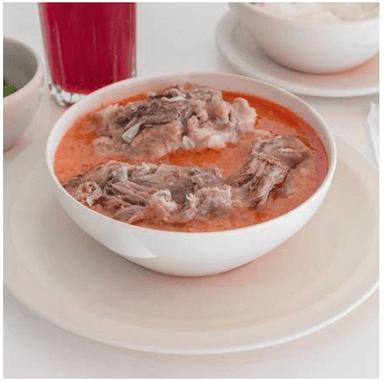 Pozole Rojo De 6 Platos Gruesa Bandera Pierna