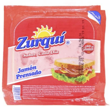 ZURQUI JAMON PRENSADO 125 GR