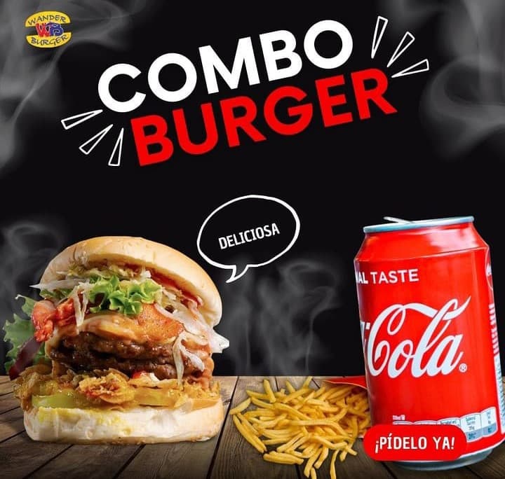 Combo-Hamburguesa Pequeña + Papas + Gaseosa