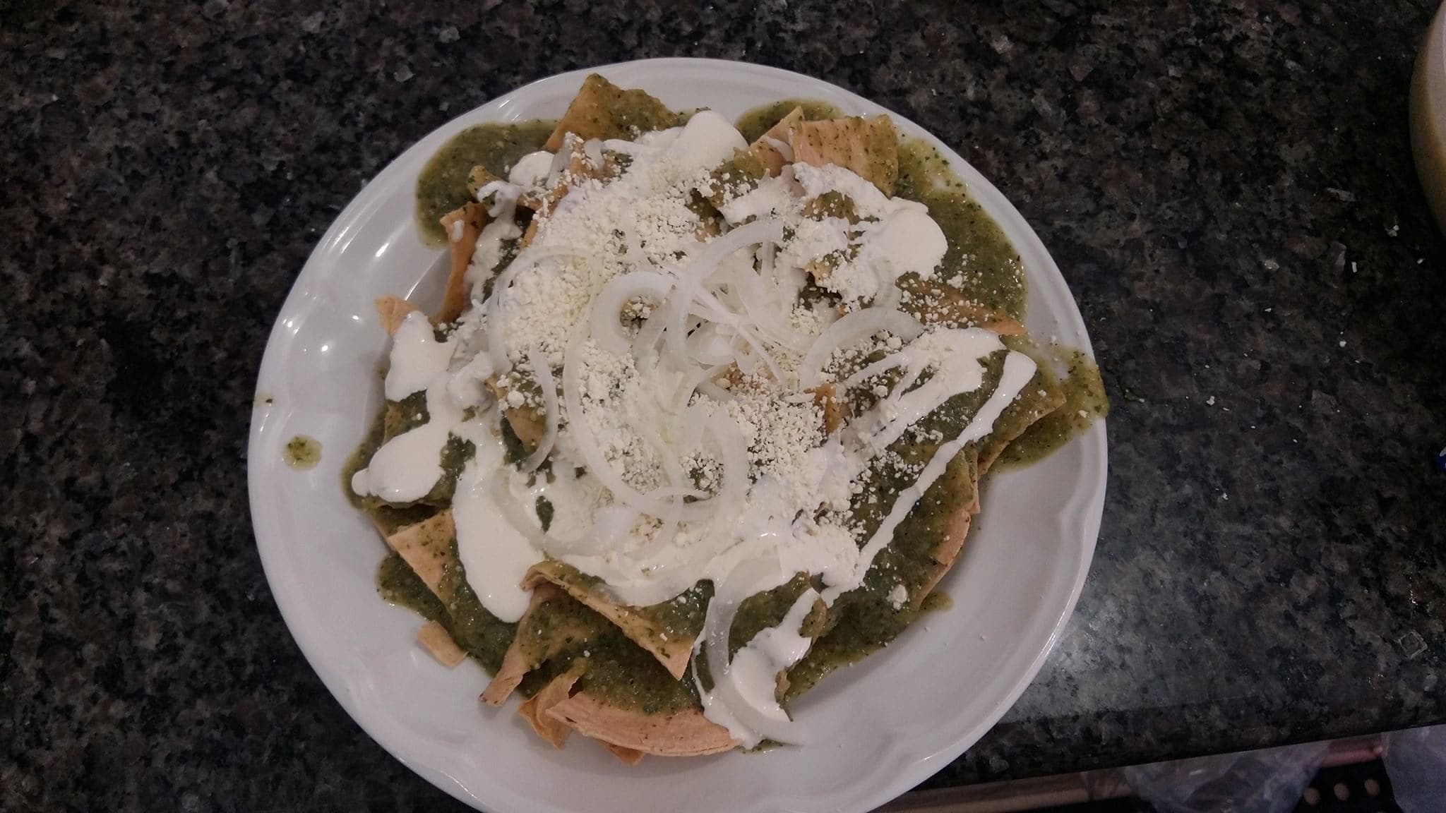 Enchiladas Verde Con Huevo