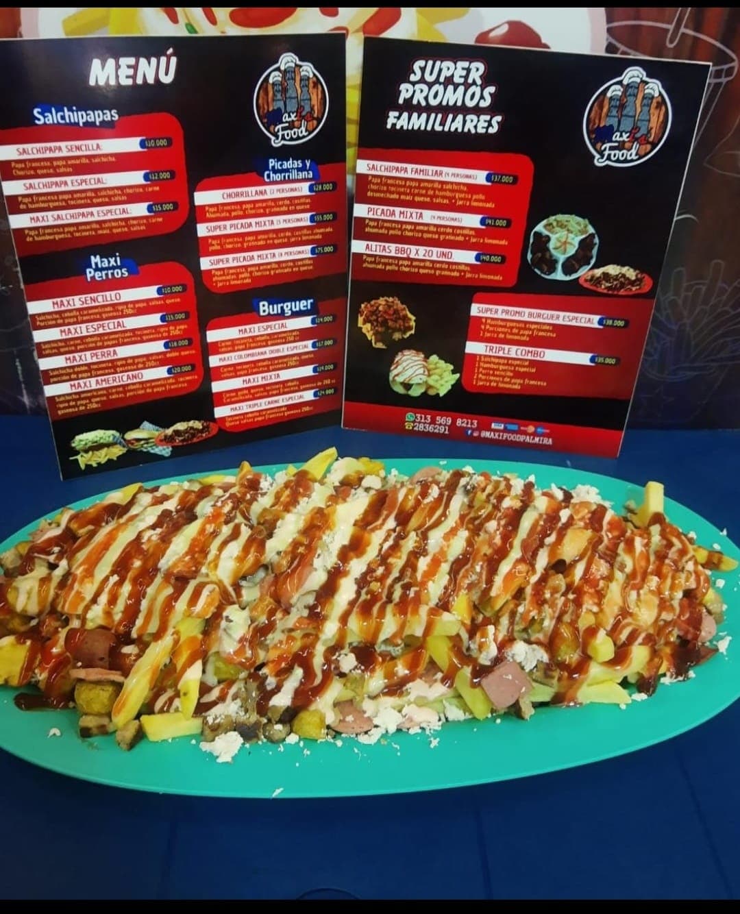 SALCHIPAPA FAMILIAR ( 4 Pers) + Jarra de Limonada