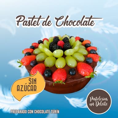 Pastel de Chocolate Sin Azúcar Mediano