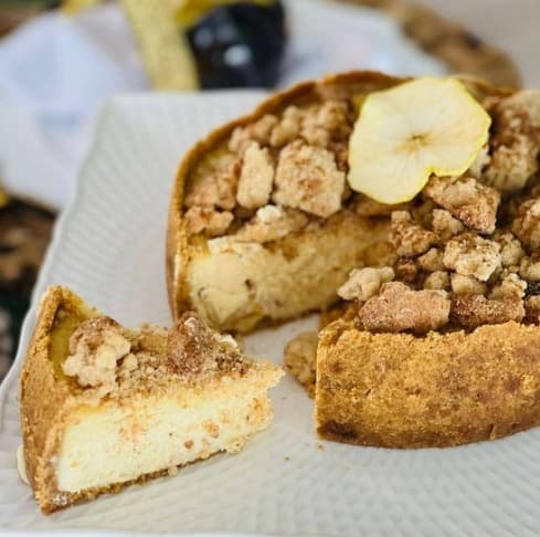Rebanada de Cheesecake de manzana