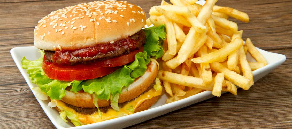 Hamburguesa de Pollo + Papas