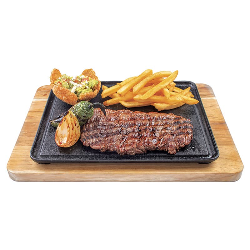 Comal de Arrachera con Papas Fritas