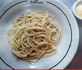 Espaguetti a la mantequilla