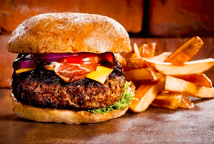 Hamburguesa Doble Carne + Papitas