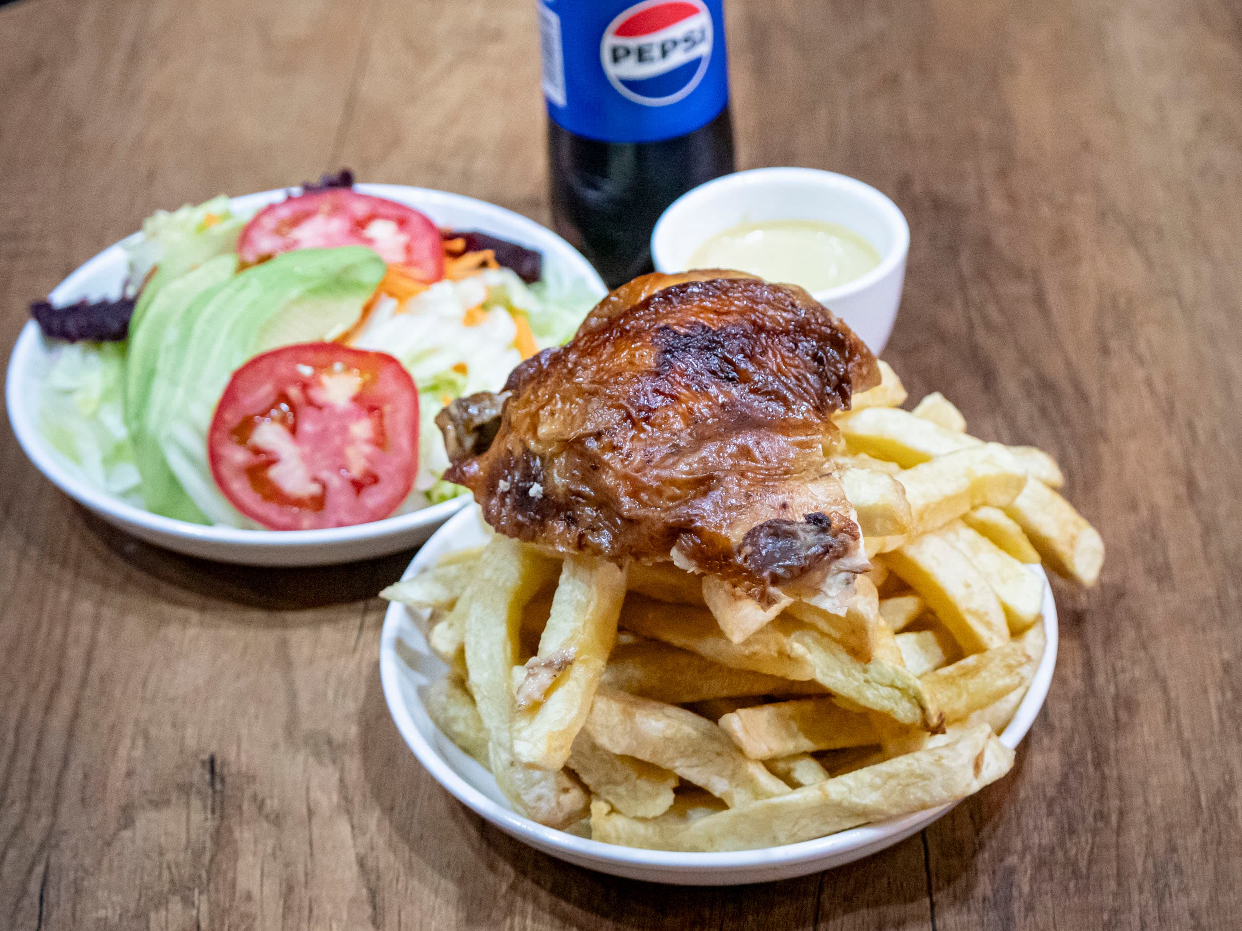 1/4 Pollo Con Pepsi 355 ml