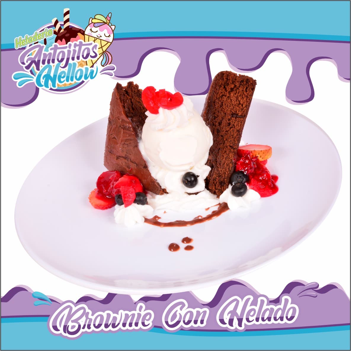 Brownie con Helado