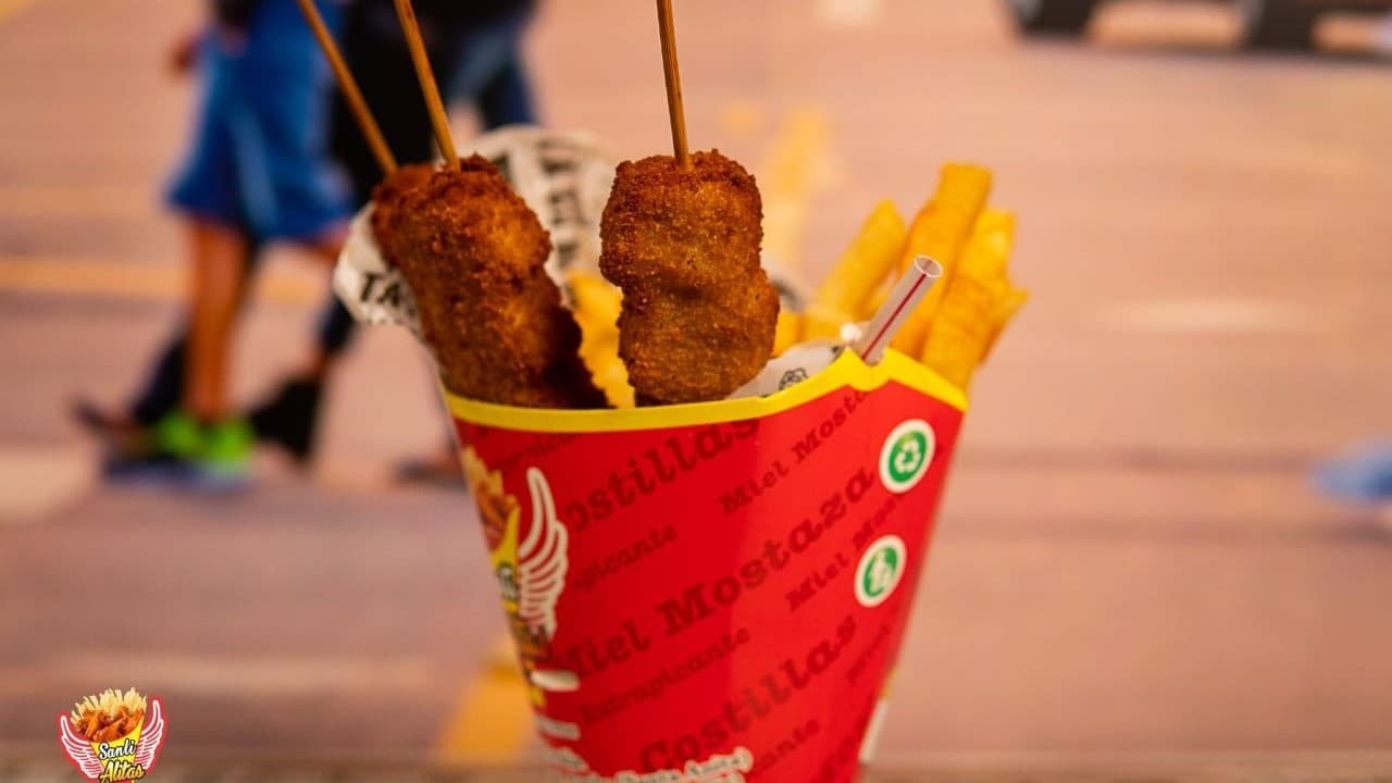 (Combo 2) 3 Pinchos + Papas + Bebida