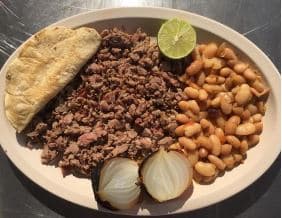 Media Bistec y Frijoles