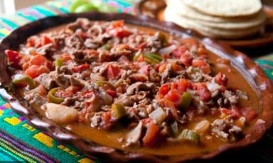 Plato Bistec de Puerco a la Mexicana