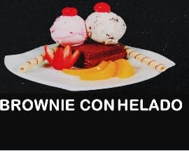 Brownie con Helado