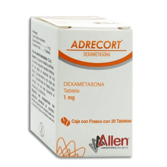 Adrecort Dexametasona 1 mg 20 Tabletas