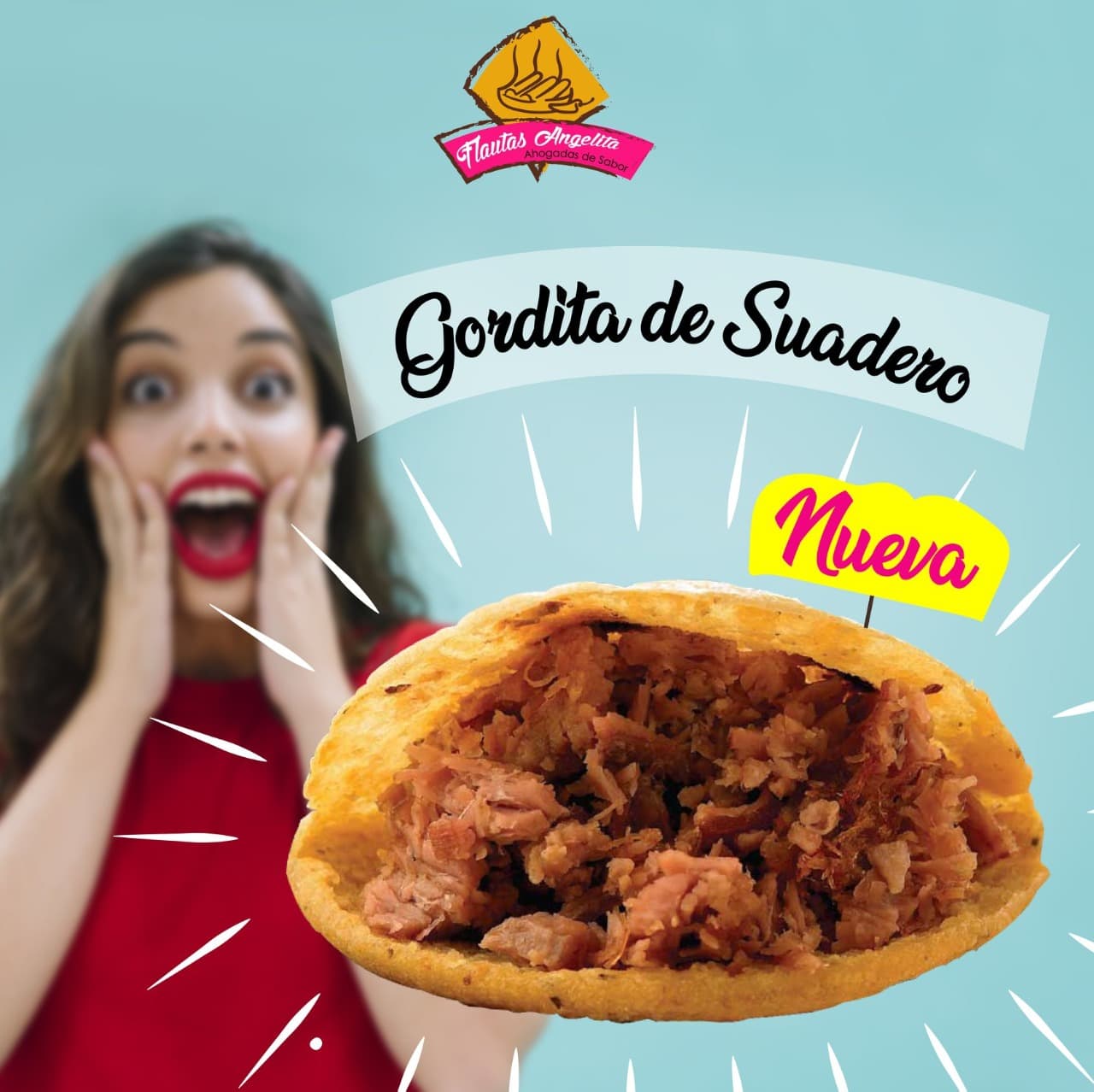 Gordita Tradicional de Suadero con Quesillo