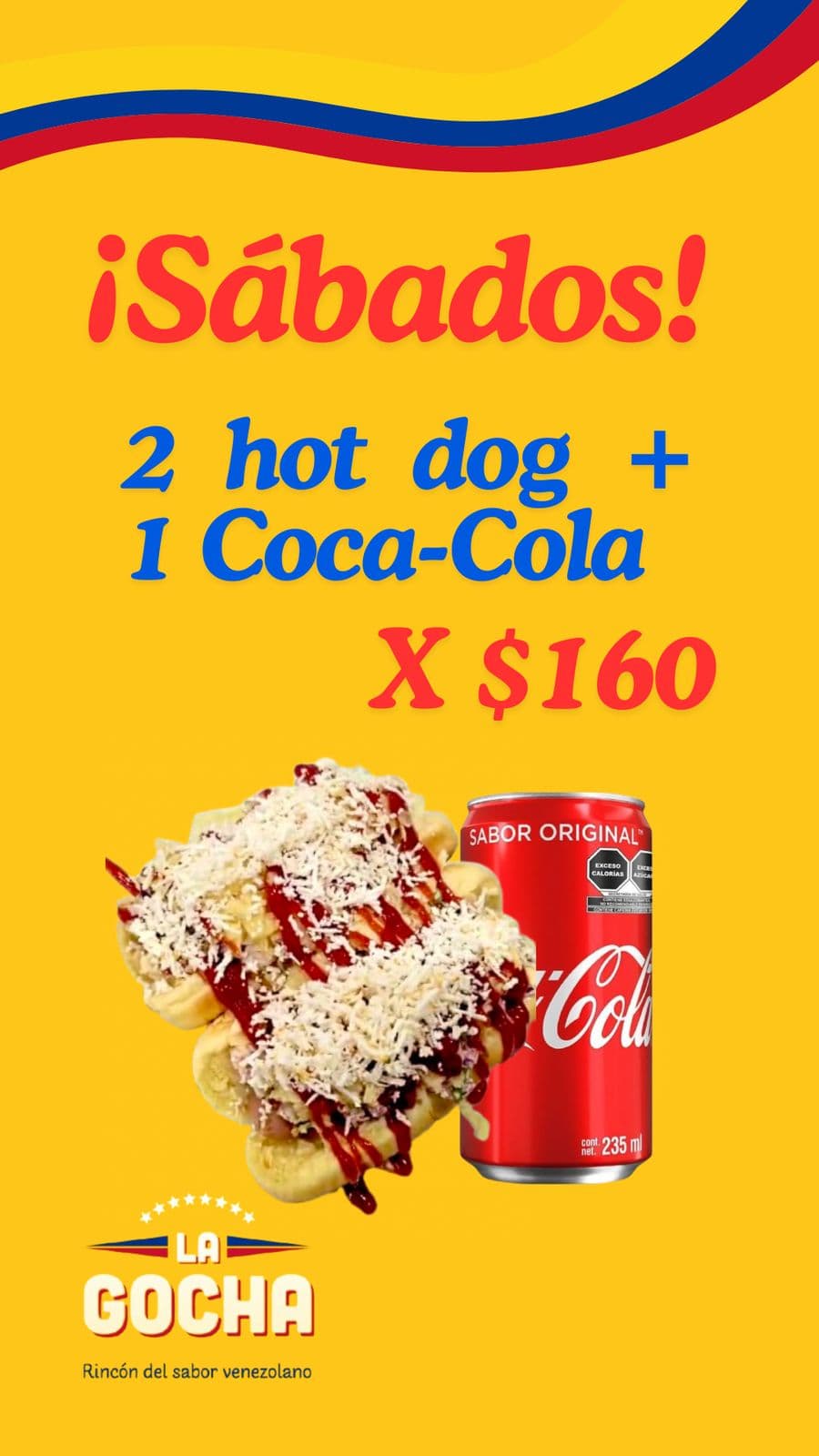 Combo 2 hot dogs + 1 refresco