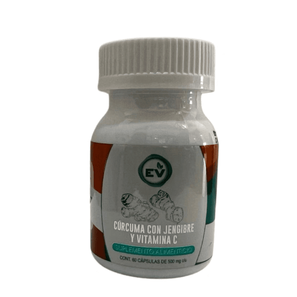 Cúrcuma con Jengibre y Vitamina C de 500 mg