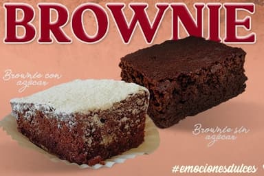 Brownie decorado con chocolate