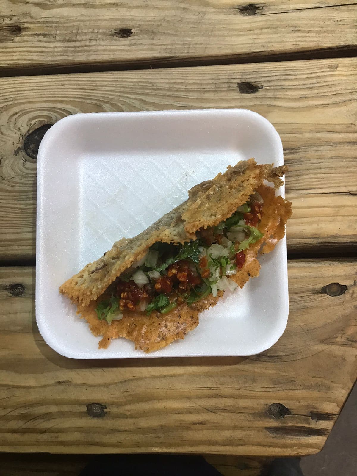 Taco costra de queso