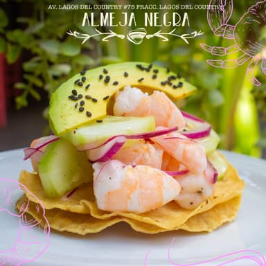 Tostada de Camarón Cocido