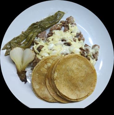 Órden de Bisteck con queso