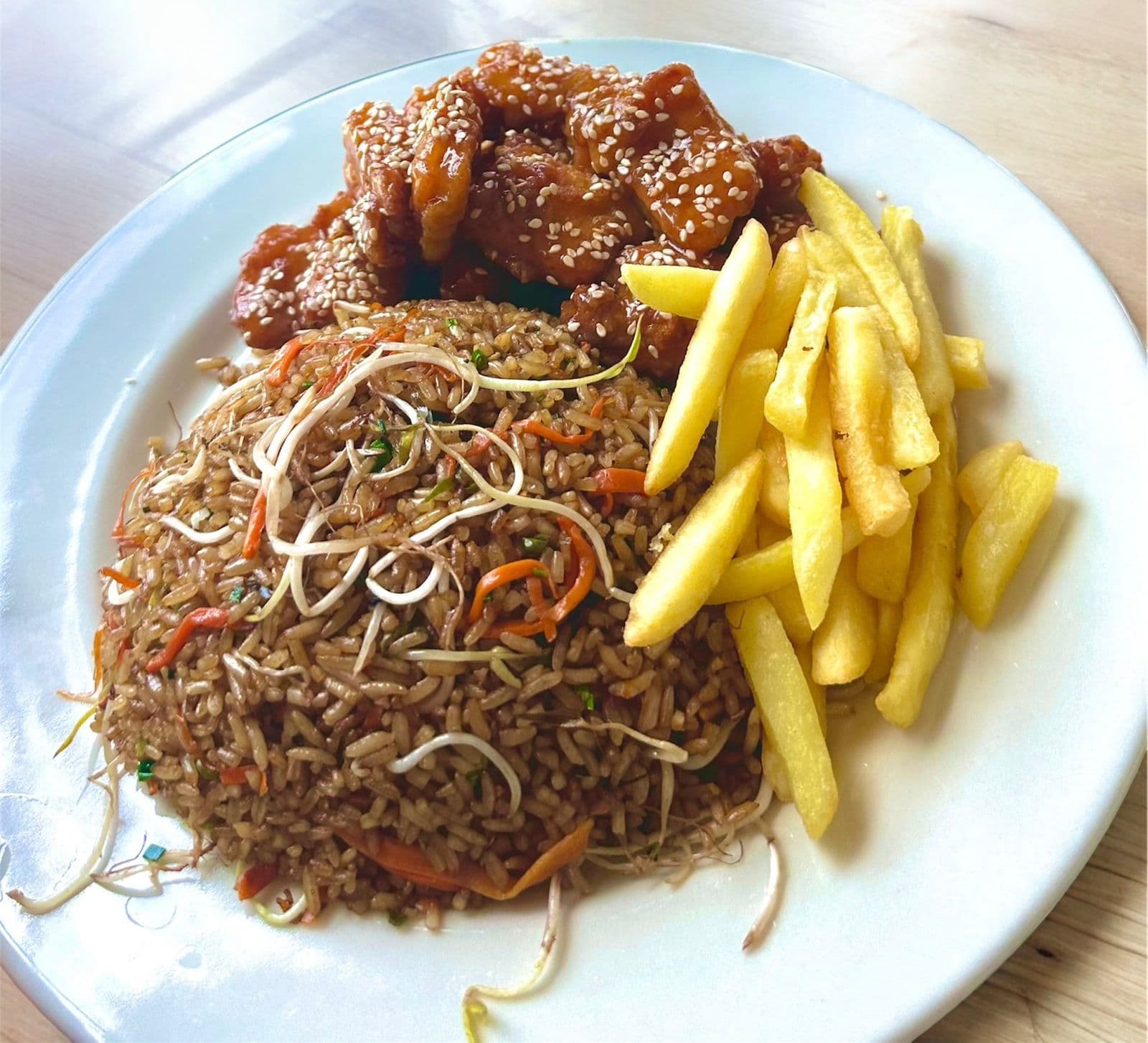 Arroz Oriental Personal + Pollo Agridulce