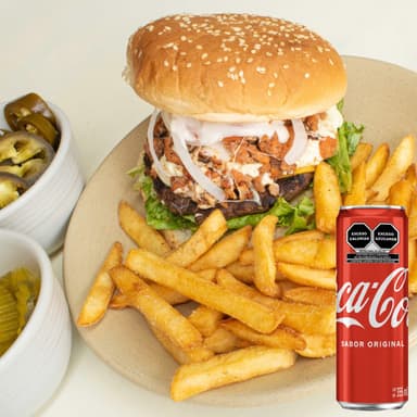 Combo Coca Cola Hamburguesa B + 1 Coca Cola 355 ml