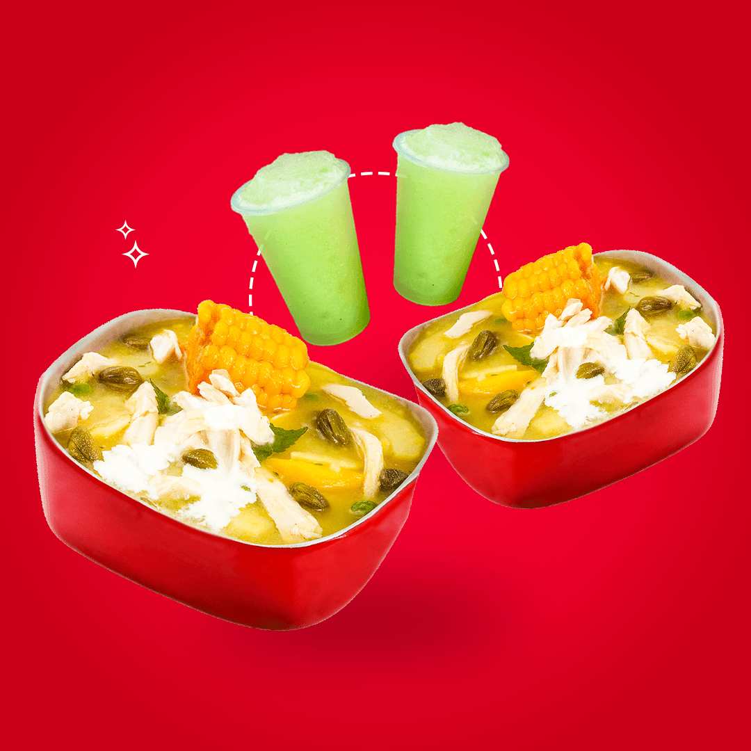 Combo Pareja 2 Ajiacos y 2 Bebidas
