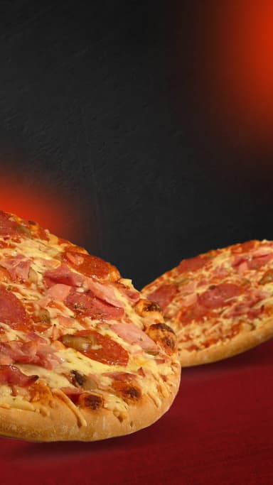 2 Pizza Hawaiana con Borde de Queso Personal