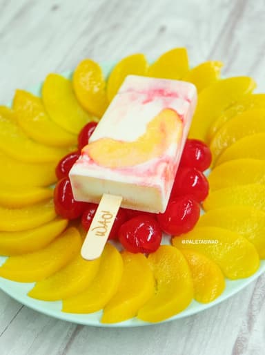 Vainilla con Durazno y Cereza