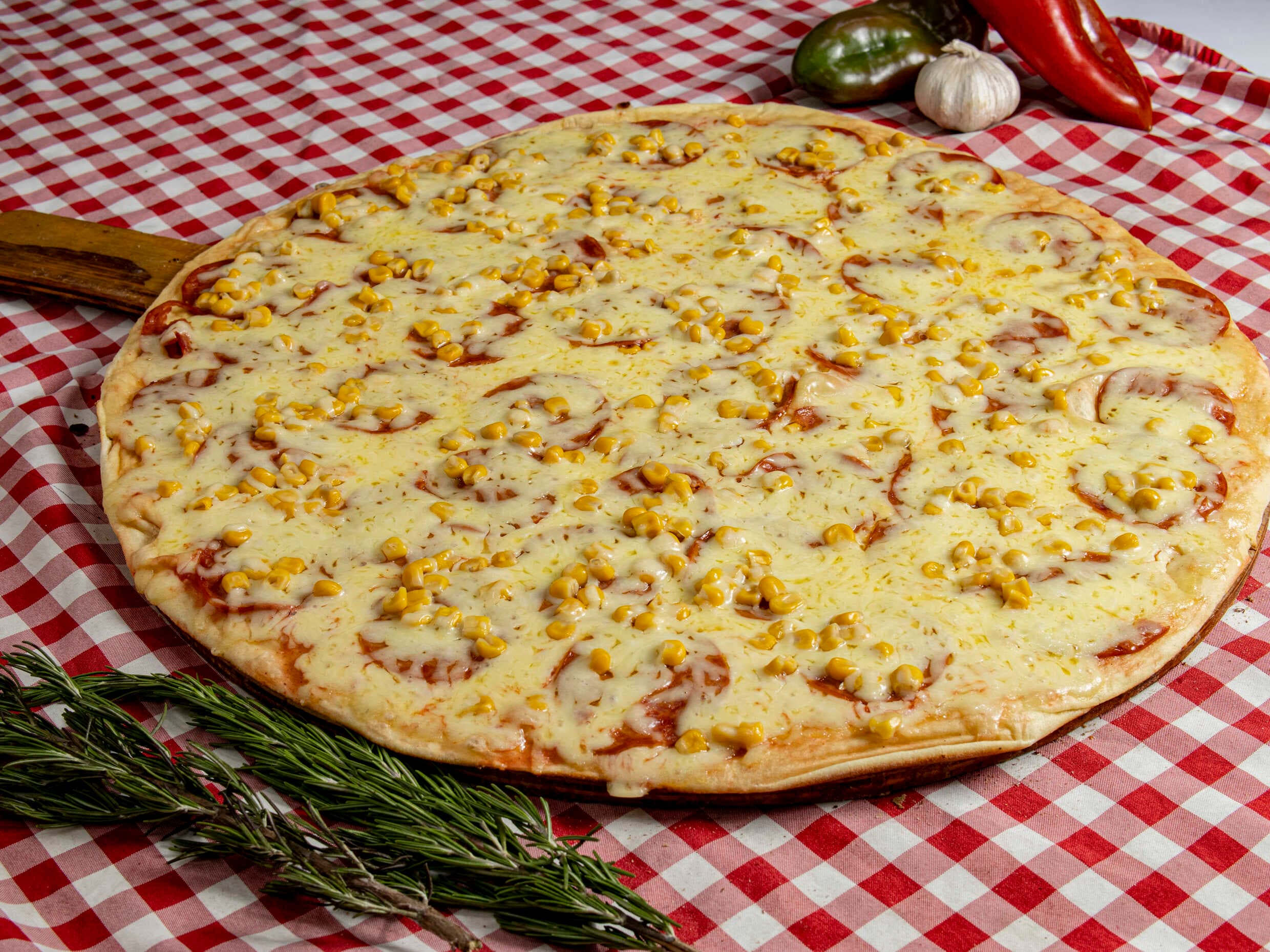 Pizza Pepperoni Maíz Grande